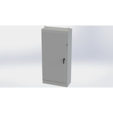Saginaw Control & Engineering 3 Point Latch with Coinproof/Padlock Handle Electrical Enclosures, 84 in H, 18 in D, 39-1/2 in W SCE-84XM4018G